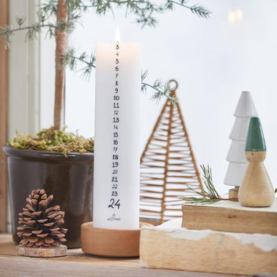 IB Laursen Weihnachtskerze mit dunkelgrauen Zahlen 1 - 24