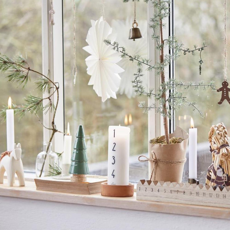 IB Laursen Weihnachtskerze mit anthrazitfarbenen Zahlen 1 - 4