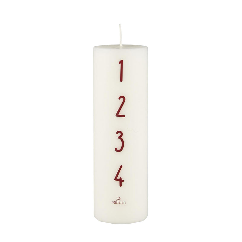 IB Laursen Weihnachtskerze mit roten Zahlen 1 - 4