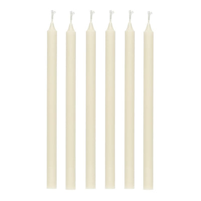 Ib Laursen Stabkerzen Hege schmal cremefarben 6er-Set