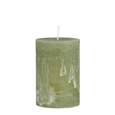 Ib Laursen Stumpenkerze rustikal Green Tea 10 cm