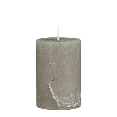 Ib Laursen Stumpenkerze rustikal French Grey 10 cm