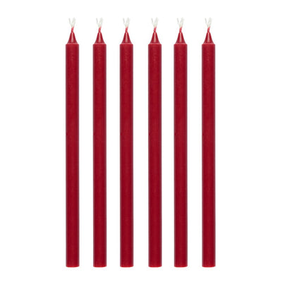 Ib Laursen Stabkerzen Hege schmal rot 6er-Set