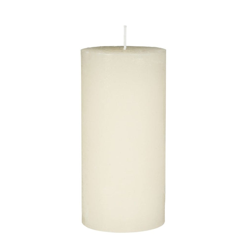 Ib Laursen Stumpenkerze rustikal cremefarben 14 cm