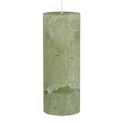 Ib Laursen Stumpenkerze rustikal Green Tea 18 cm