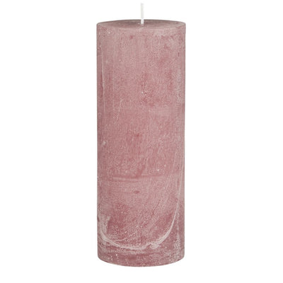 Ib Laursen Stumpenkerze rustikal malve 18 cm