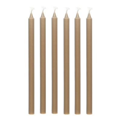 Ib Laursen Stabkerzen Hege schmal leinenfarben 6er-Set