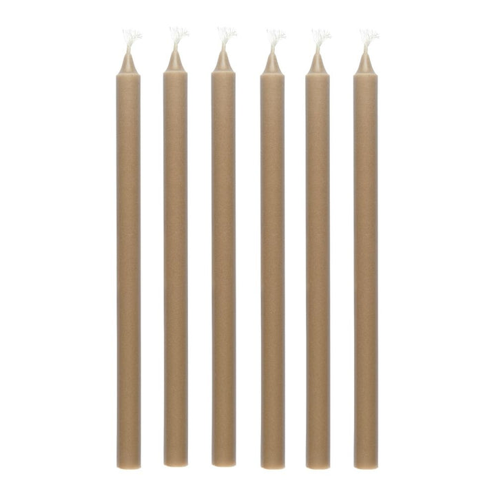 Ib Laursen Stabkerzen Hege schmal leinenfarben 6er-Set