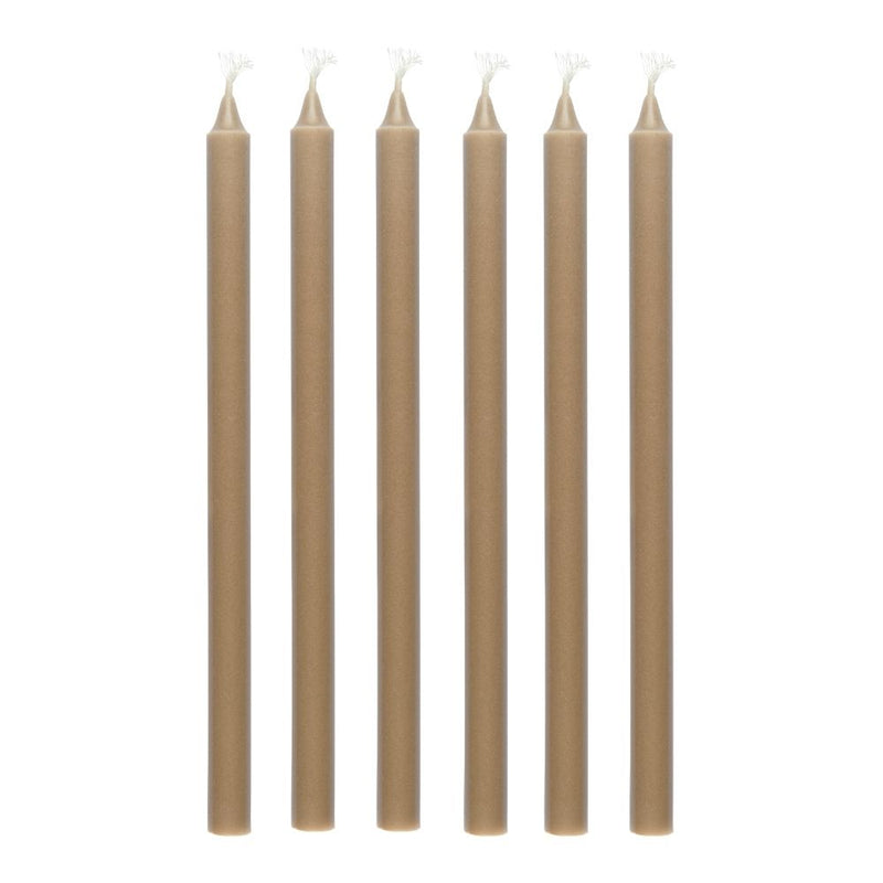 Ib Laursen Stabkerzen Hege schmal leinenfarben 6er-Set