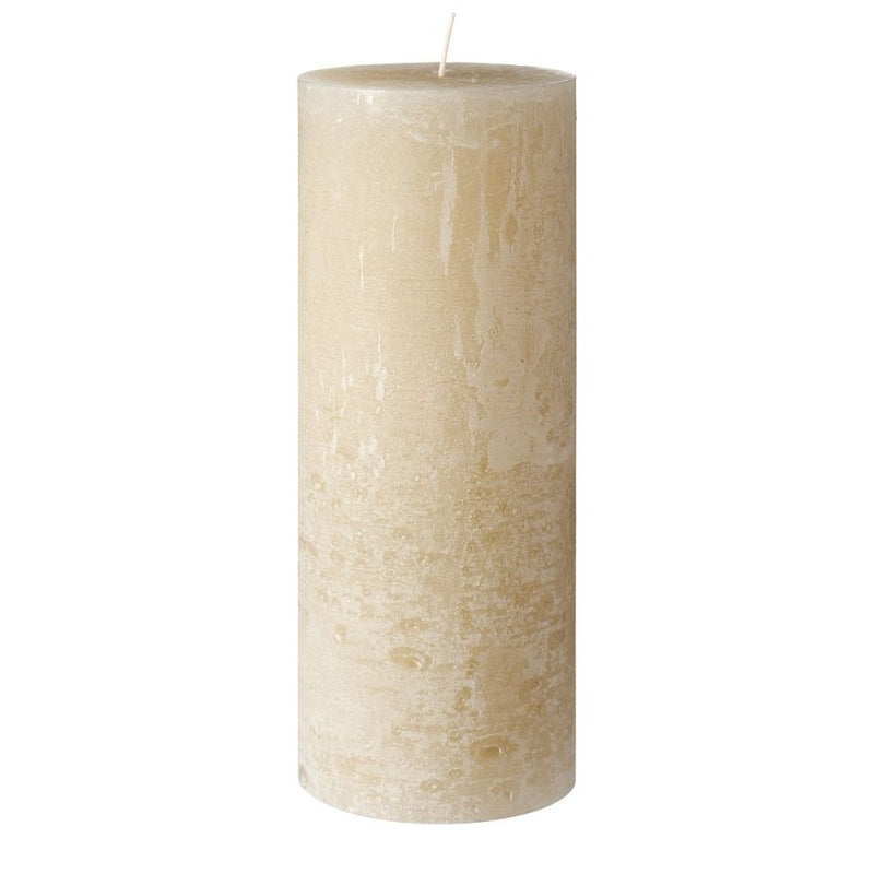 Ib Laursen Stumpenkerze rustikal naturfarben 25 cm