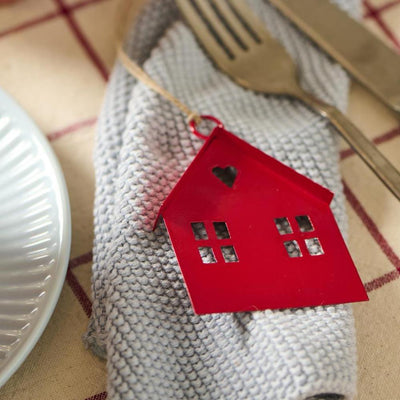 Ib Laursen Dekohänger Häuser 3er-Set rot