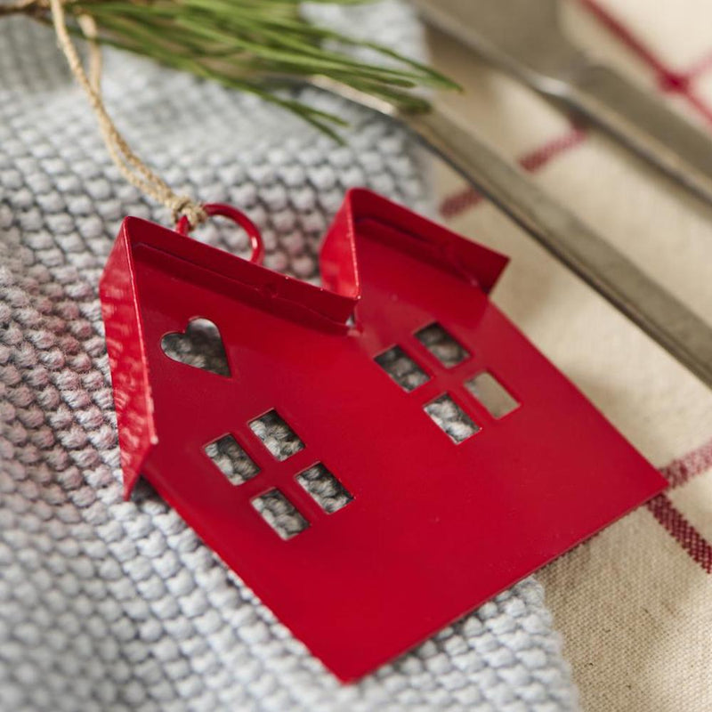 Ib Laursen Dekohänger Häuser 3er-Set rot