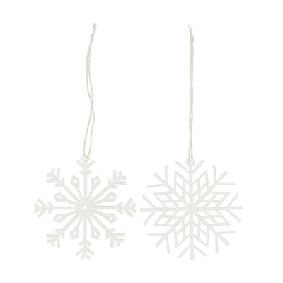 Ib Laursen Scherenschnitt Schneekristalle Alva 2er-Set weiß