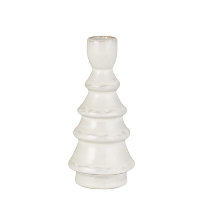 Ib Laursen Kerzenhalter gerillt 16 cm weiß