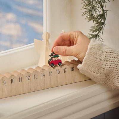 IB Laursen Weihnachtskalender 1-24 Auto Holz