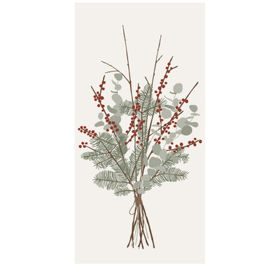 Ib Laursen Papierservietten Weihnachtsstrauß cremeweiß