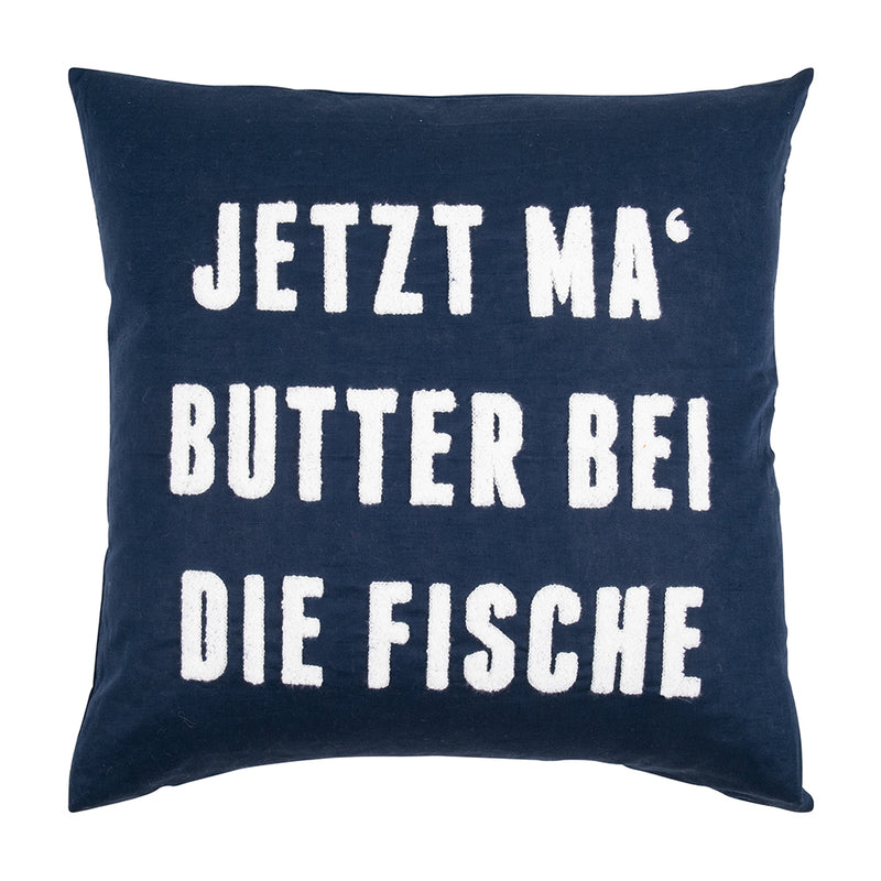 Pad Kissenhülle Butter bei die Fische Dunkelblau 45 x 45 cm