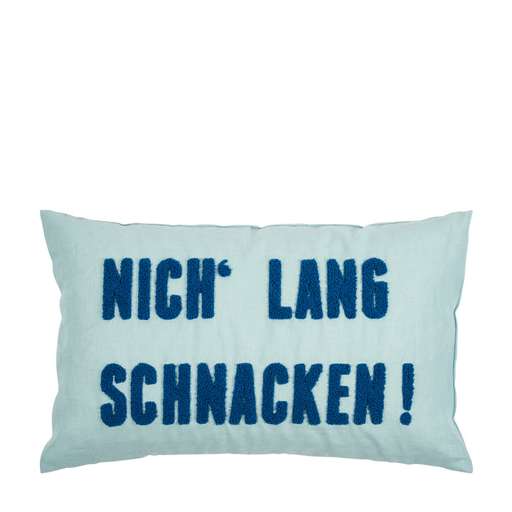 Pad Kissenhülle Nich' lang schnacken! Hellblau 30 x 50 cm