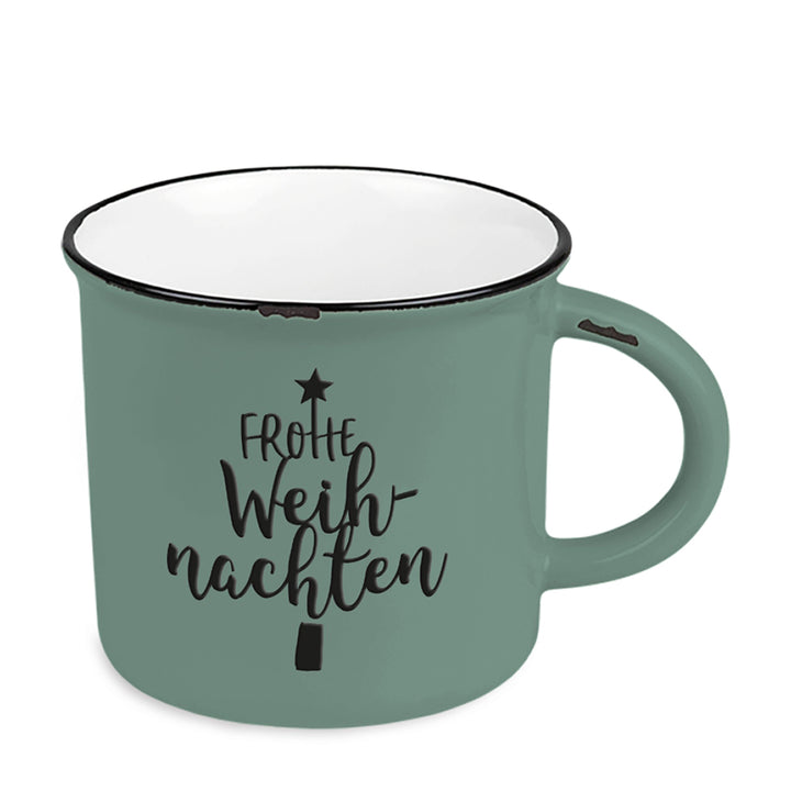 Becher Vintage Frohe Weihnachten