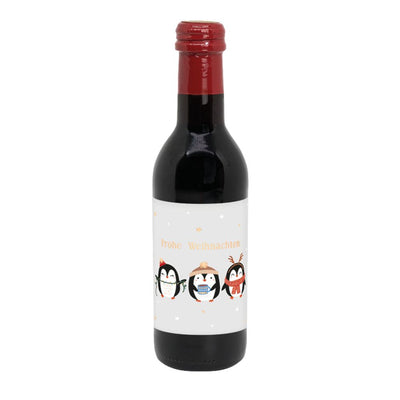 Glühwein-Flasche rot 0,25l Frohe Weihnachten