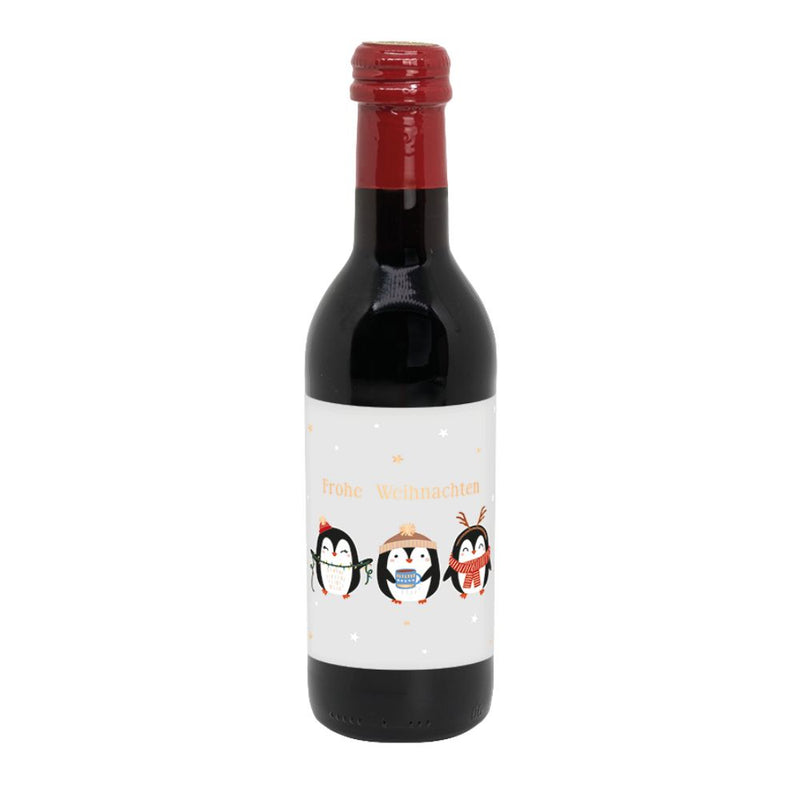 Glühwein-Flasche rot 0,25l Frohe Weihnachten