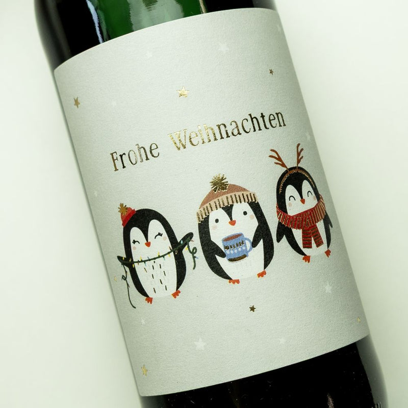 Glühwein-Flasche rot 0,25l Frohe Weihnachten