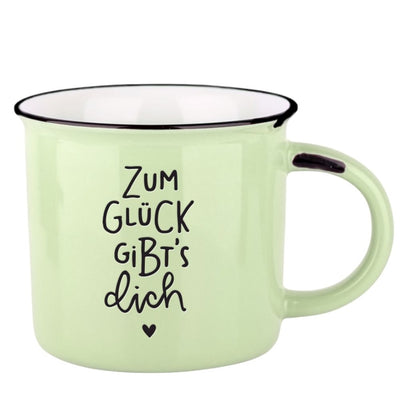 Becher Vintage Zum Glück gibts dich