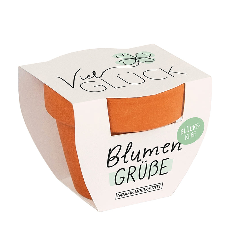 Blumengrüße Viel Glück Kleeblatt