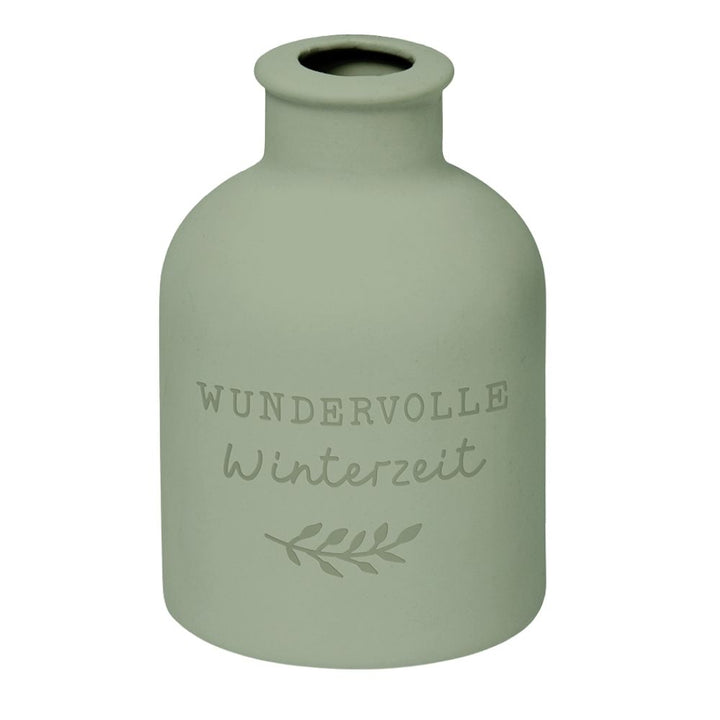 Vase Weihnachten Wundervolle Winterzeit grün