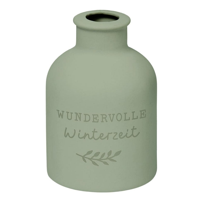 Vase Weihnachten Wundervolle Winterzeit grün