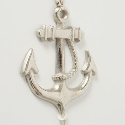 Dekoanhänger Anker mit Muscheln silberfarben groß