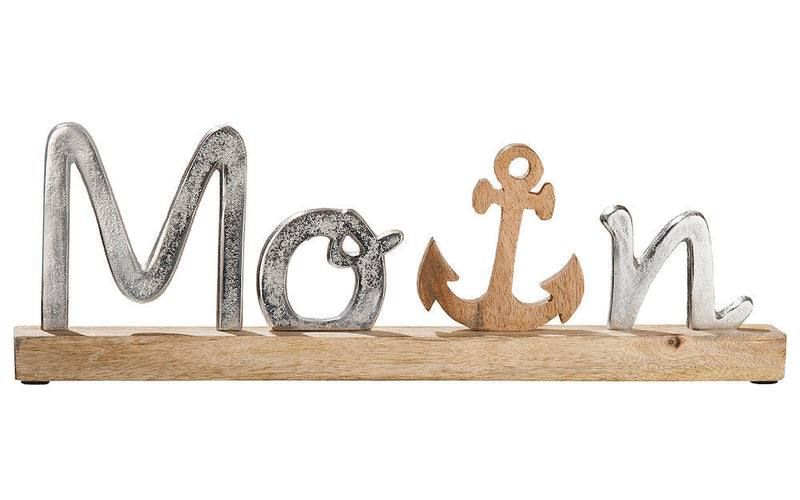 Schriftzug Moin mit Anker