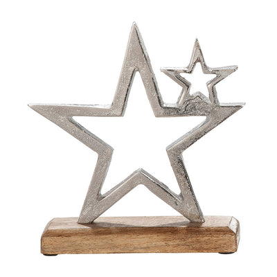 Deko-Aufsteller Sternsilhouetten Aluminium