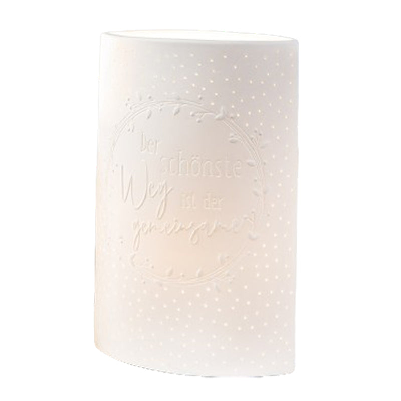 Porzellan Lampe Der schönste Weg groß