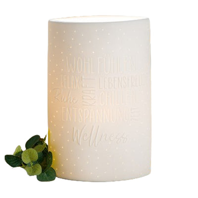Porzellan Lampe Wellness groß