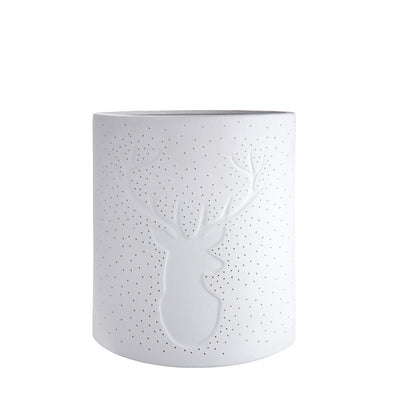 Porzellan Lampe Ellipse Hirsch