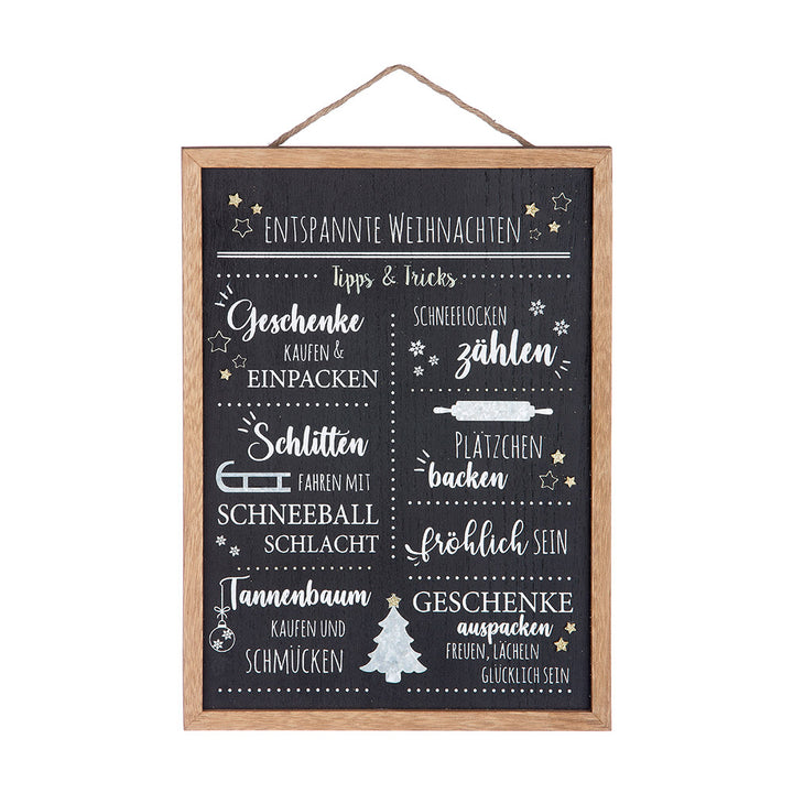 Deko-Tafel Entspannte Weihnachten