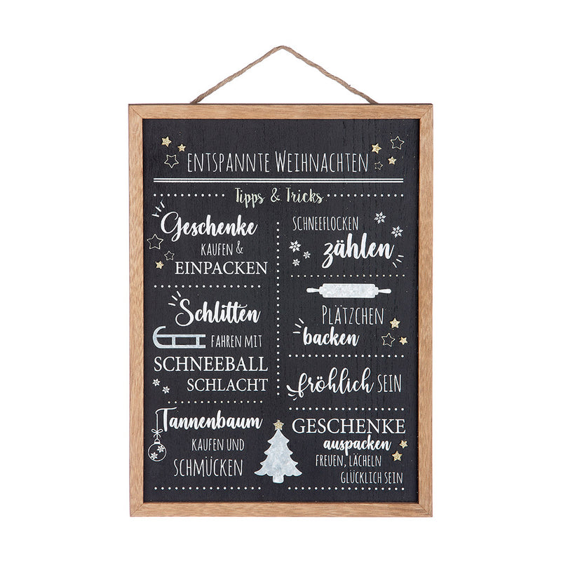 Deko-Tafel Entspannte Weihnachten