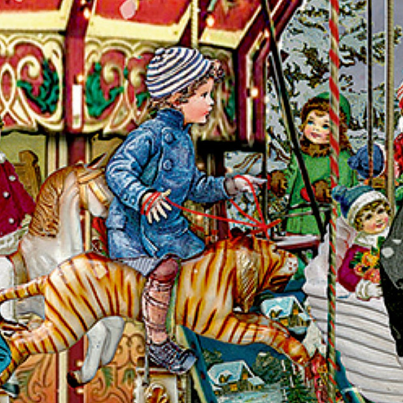 Wandadventskalender Weihnachtsmarkt