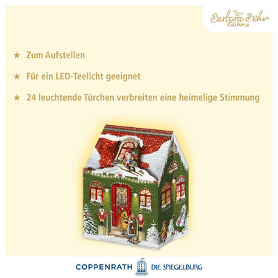 Miniadventskalender Happy Christmas House grün