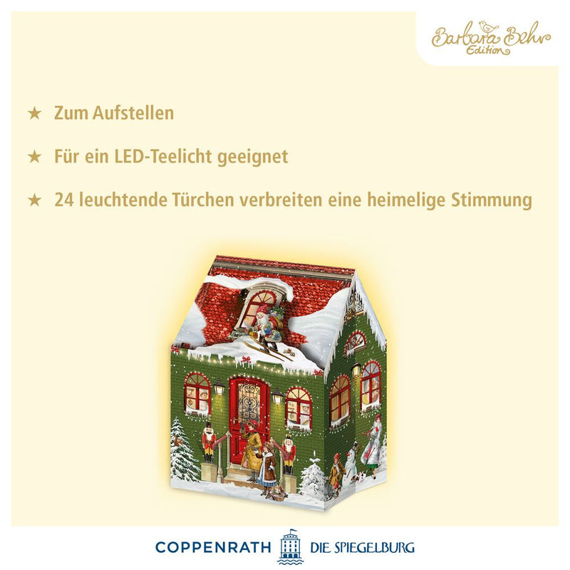 Miniadventskalender Happy Christmas House rot