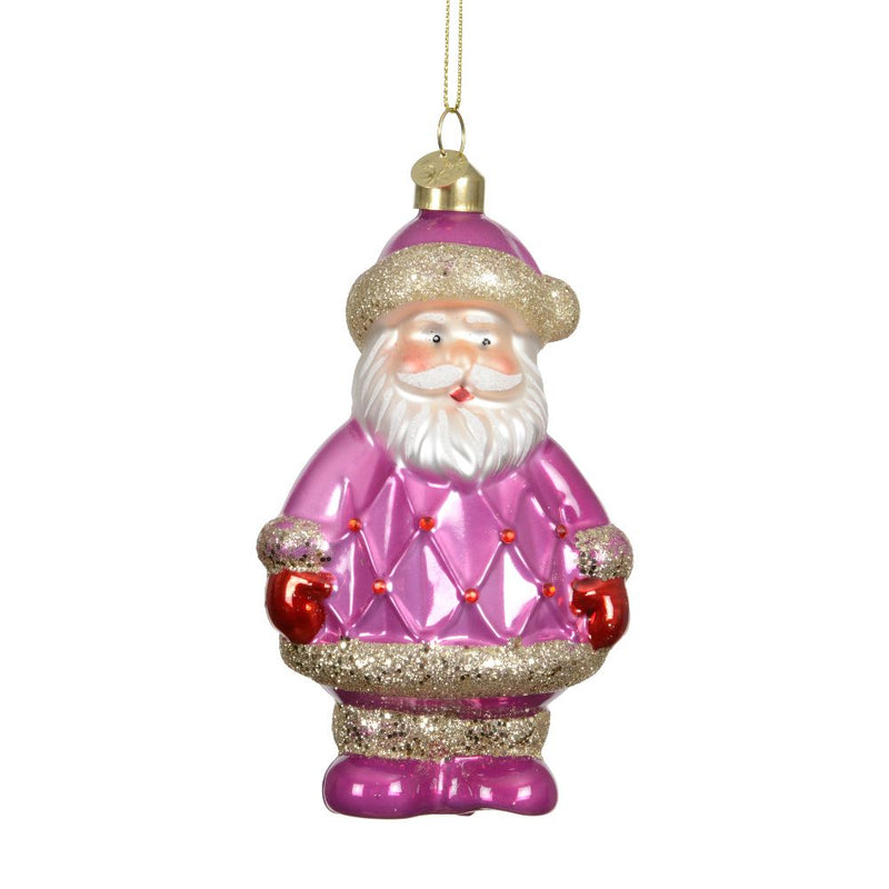Weihnachtsmann zum Aufhängen pink