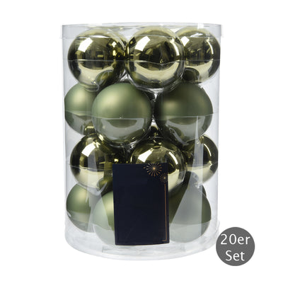 Baumkugeln Glas 20er-Set Waldgrün