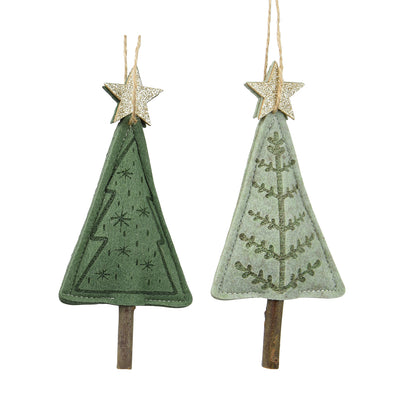 Dekohänger Weihnachtsbaum Halvar grün 2er-Set