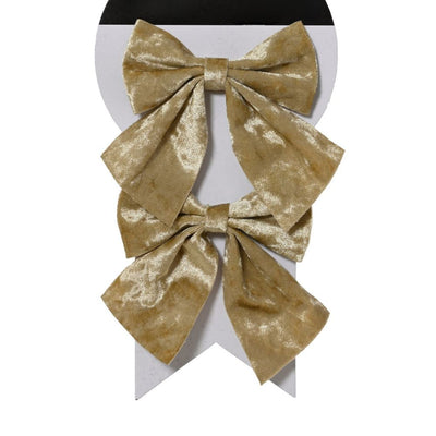 Schleife zum Aufhängen 2er Set goldfarben