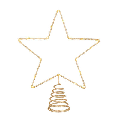 Micro LED Baumspitze Star goldfarben