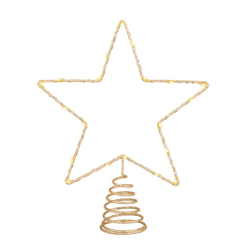 Micro LED Baumspitze Star goldfarben