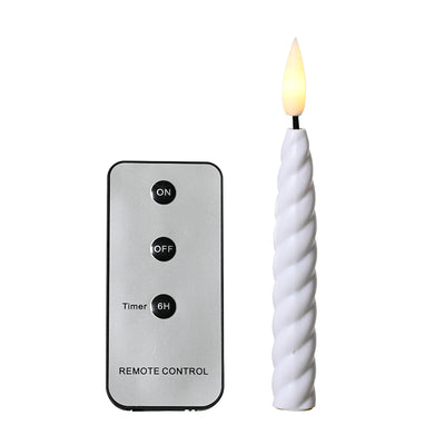LED Baumkerze Weiß 10er-Set mit Timer