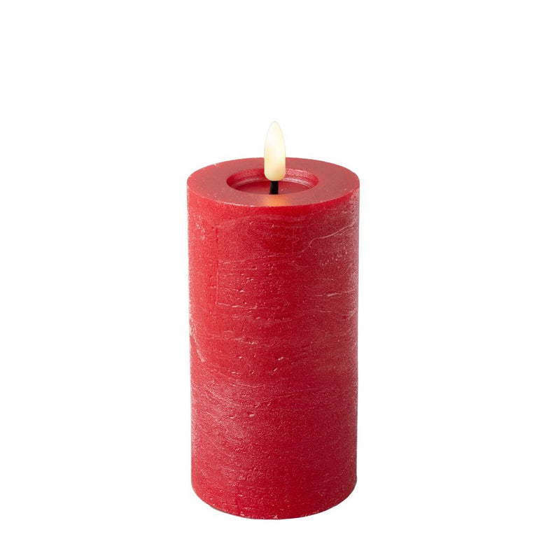 Kerze LED H 15 cm weihnachtsrot