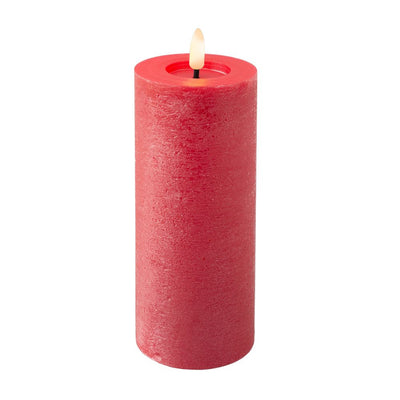 Kerze LED H 19 cm weihnachtsrot